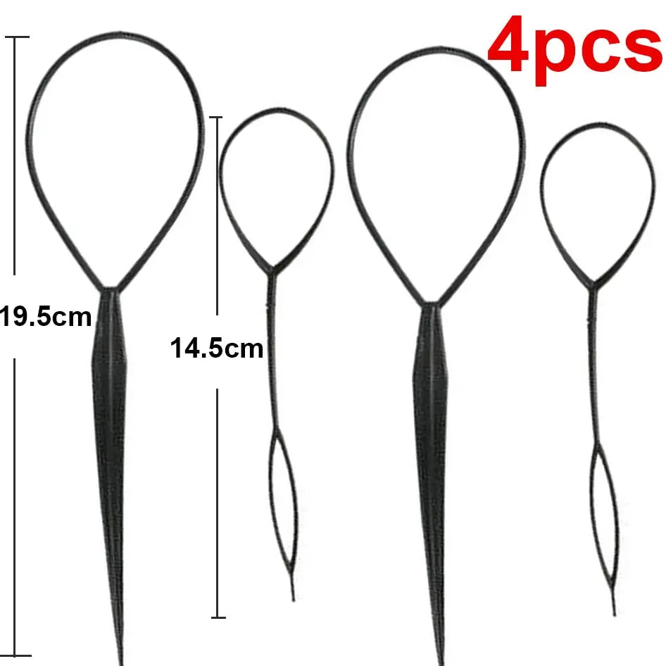 Sponge Plastic Loop Curly Hair Maker Hair Scrunchie Headband Twist Donut Bun Curler Hairbands Hairstyle Tools