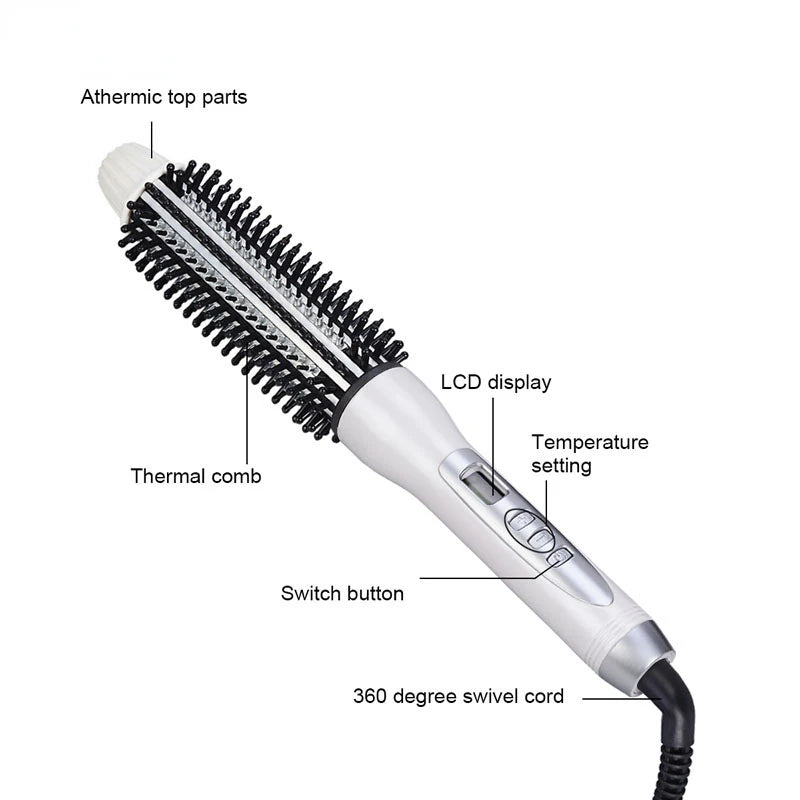 Hair Curler Hot Brush Hair Straightening Eectric Brush Curling Iron LCD Display Hair Styling Hair Styling Appliances 22/26/32mm