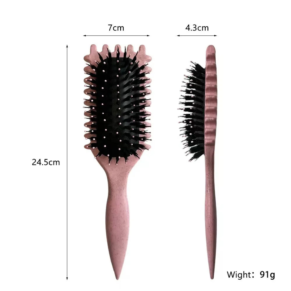 1PC Salon Styling Curly Hair Styling Brush Curl Hair Brush for Combing and Shaping Men's and Women's Curls Reduce Pulling Tools
