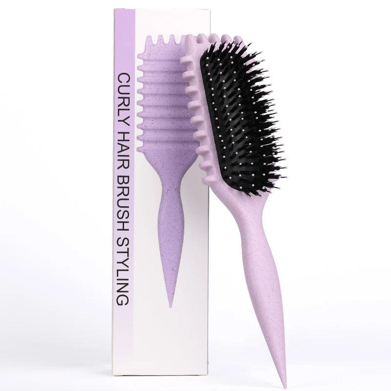 Salon Styling Curly Hair Styling Brush Curl Hair Brush for Combing and Shaping Men's and Women's Curls Reduce Pulling Tools