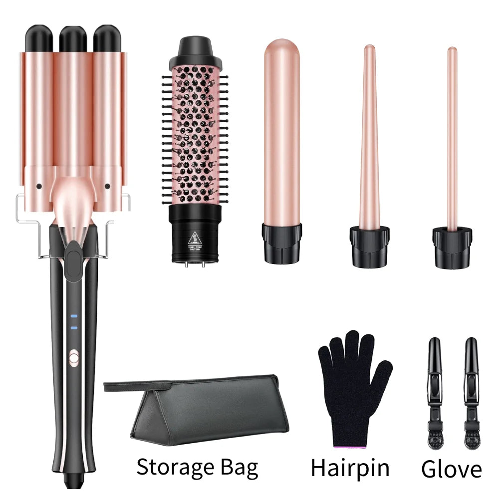 Hair Curler 5 in 1 Professional Curling Iron Hair Straightener Styling Tool For Professional Hair Dryer Household