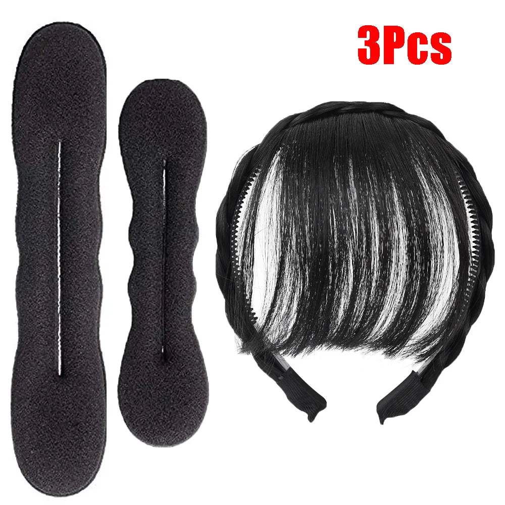 Sponge Plastic Loop Curly Hair Maker Hair Scrunchie Headband Twist Donut Bun Curler Hairbands Hairstyle Tools