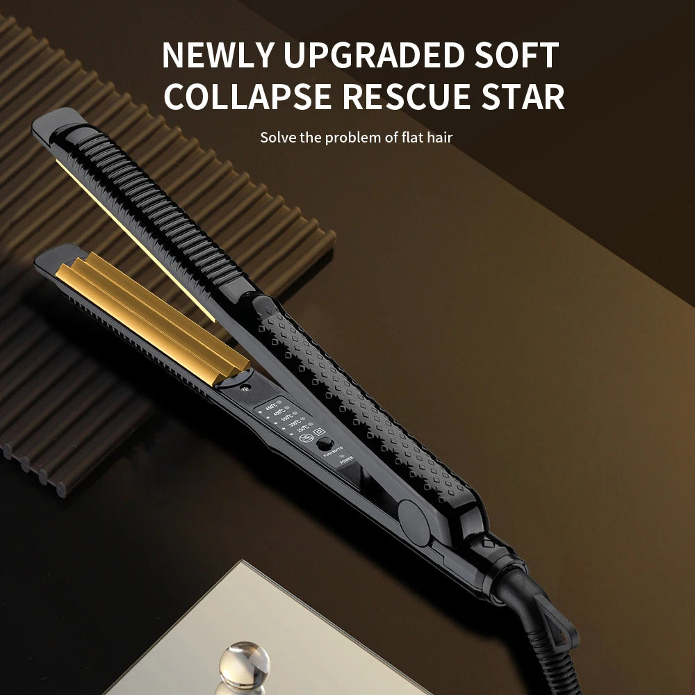 Hair Curler Iron Electric Corrugated Plate Hair Curling Iron Curls Volume Styling Tools